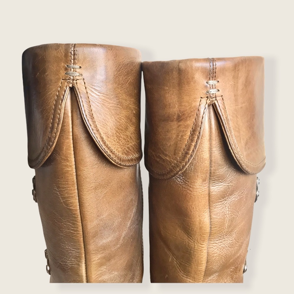 RARE Frye Paige Clovertab Vintage Leather Boots - Picture 12 of 16